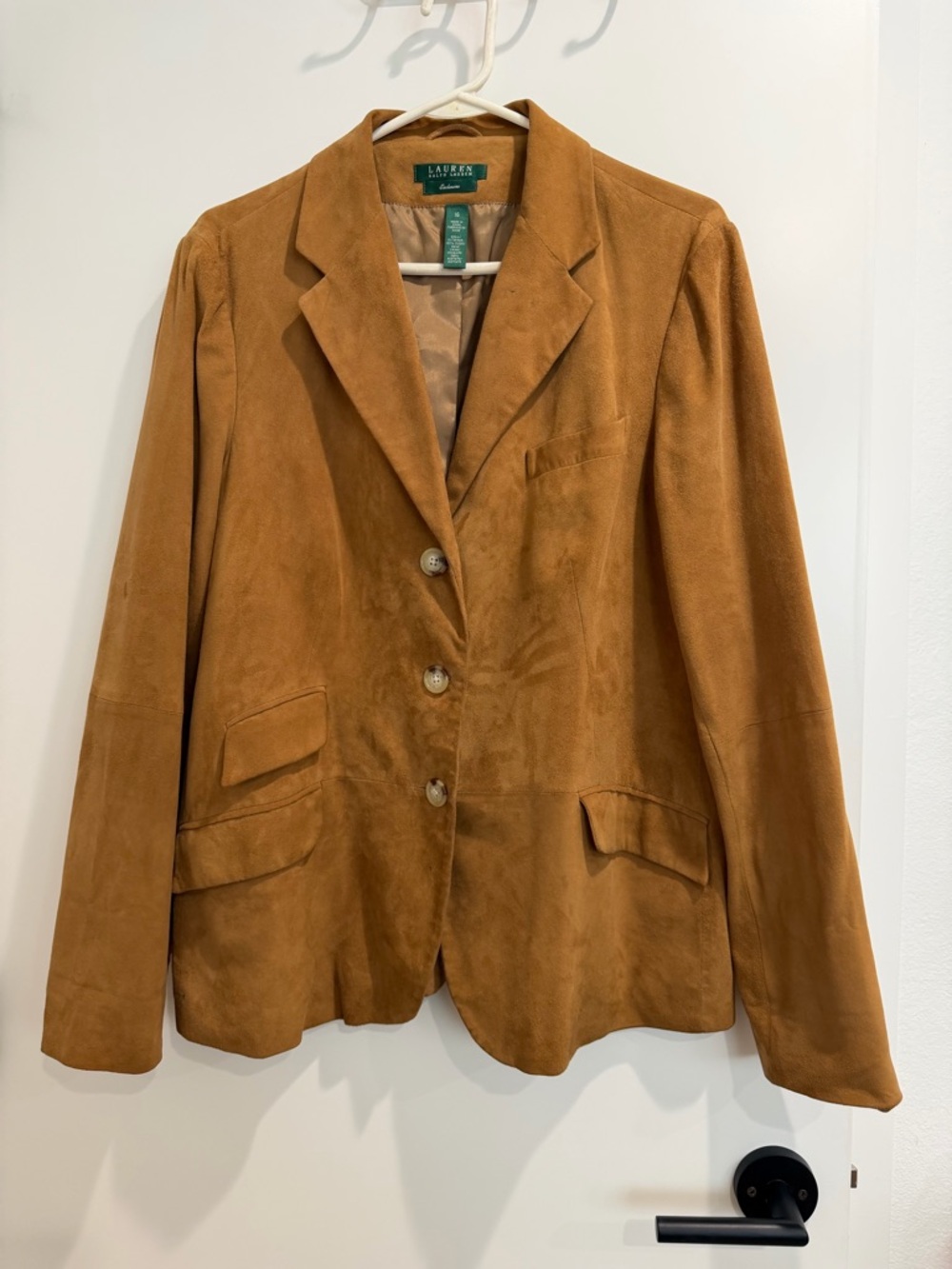 Lauren Ralph Lauren Caramel Tan Suede Blazer